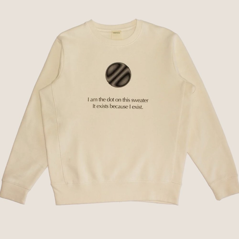NWOT Mount Sunny DOT Crewneck in Natural (Size 2)